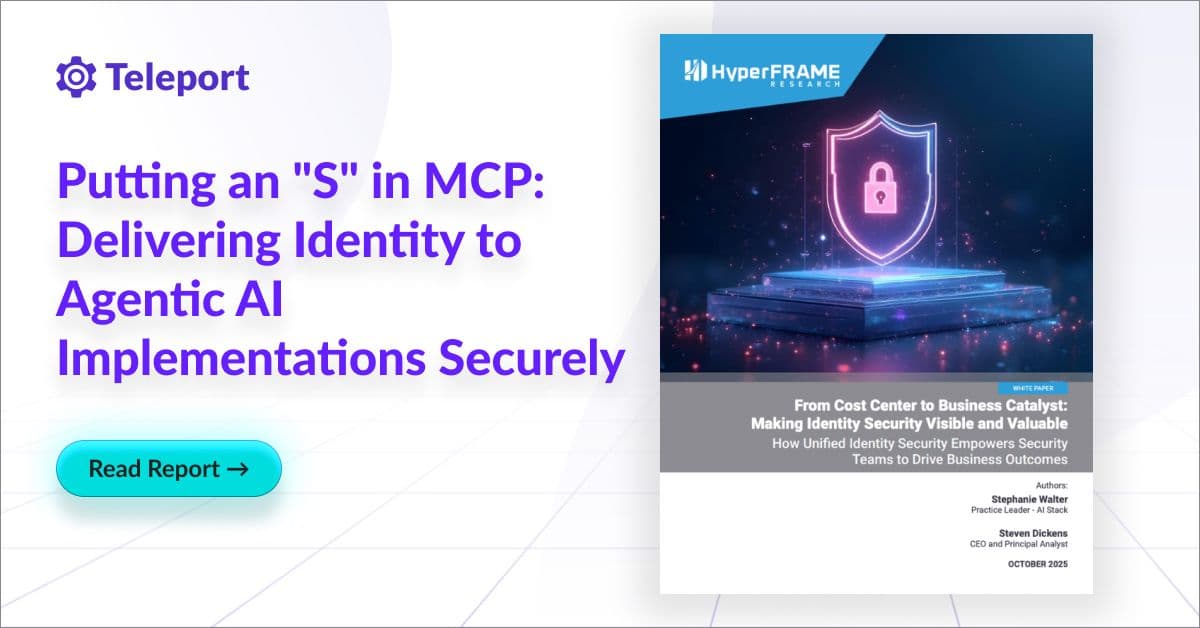 Putting an "S" in MCP: Delivering Identity to Agentic AI Implementations Securely